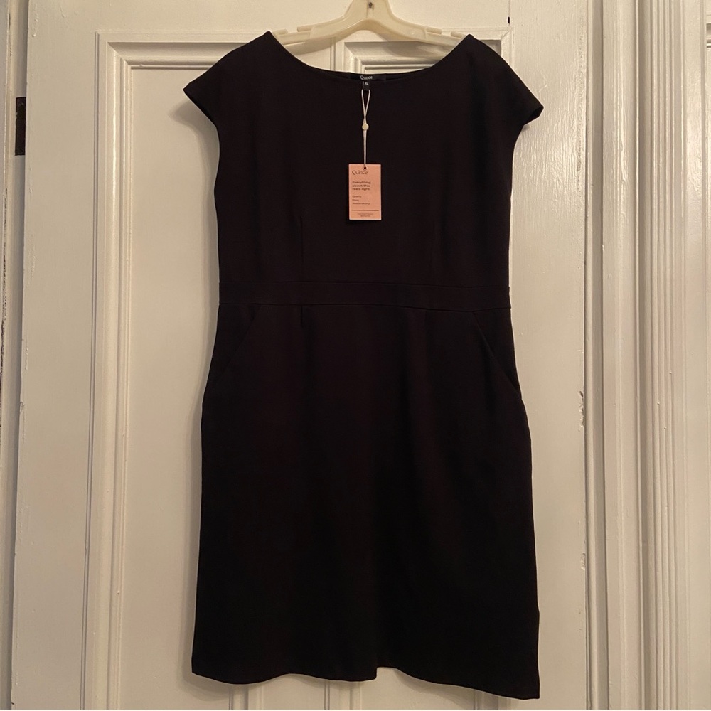 Quince Classic Black Mini Dress